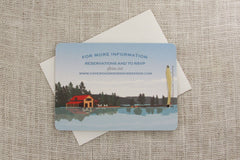 Covewood Lodge Wedding Invitation - Big Moose Lake Rustic 3pg Livret Wedding Invitation and A7 Envelopes - Lake Wedding Invitation