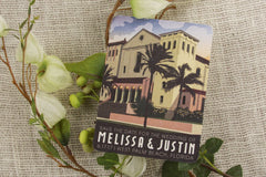West Palm Beach Florida Theatre Art Nouveau Save the Date Postcard // Wedding Announcement Postcard - TE1