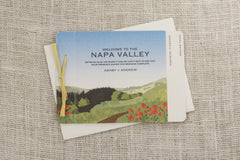 Napa Valley California 3pg Weekend Wedding Itinerary Booklet with Timeline