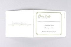 Vellum Photo Wedding Invitation Booklet Livret with Tear off RSVP Postcard