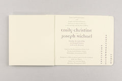 Modern Abstract Flower Wedding Livret Booklet Invitation // Unique Wedding Invitation