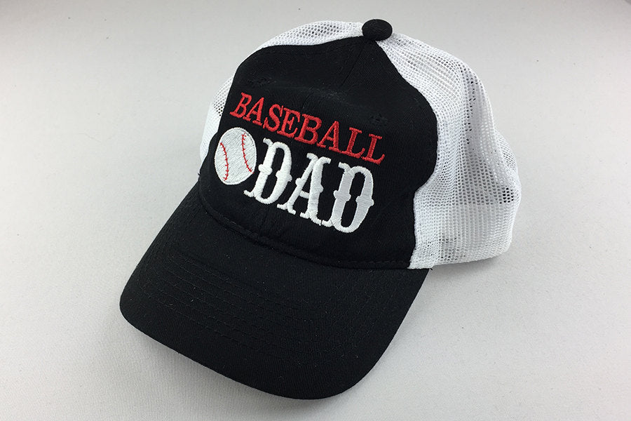 Baseball dad trucker unstructured mesh hat theead color 100% customizable