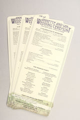 Stillwater Minnesota with Wildflowers Wedding Program with Wedding Weekend Timeline (2-sided)