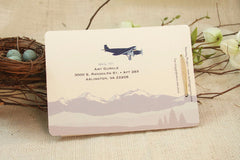 Rocky Mountains // Colorado Wedding Invitation // 3pg Booklet Livret Invite with Perforated RSVP Postcard and Envelopes