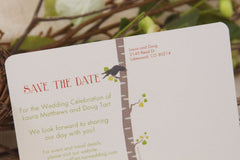 Spring Rocky Mountains with Birch Trees Colorado Wedding Save the Date Postcard
