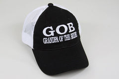 Grandpa of the Bride Embroidered Hat // GOB // Groom Bridal Party Trucker Mesh Unstructured Hat