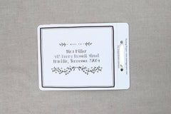 Rustic Whimsical Herb Garden 3pg Livret Booklet Wedding Invitation with Tear off RSVP Postcard