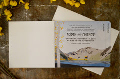 Convict Lake California Wedding Invite -3pg Wedding Livret Booklet Invitation