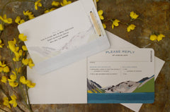 Sunrise Convict Blue Lake California Wedding Invite // 4pg Wedding Livret Booklet Invitation