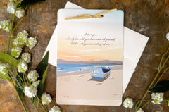 Costa Rican Sunset Landscape Wedding Livret Booklet 2pg Invitation/ RSVP Postcard