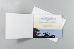 Big Sur California Beach 2pg Booklet Wedding Invitation with Online RSVP and Envelope