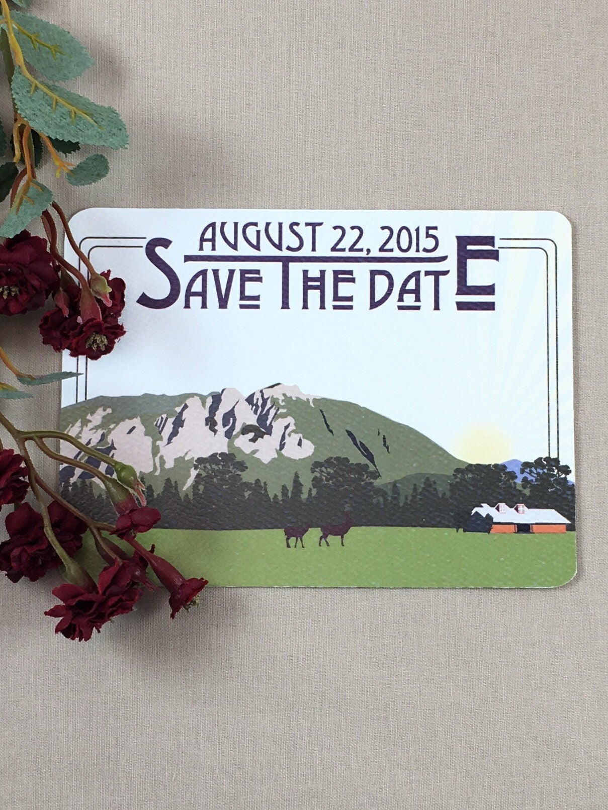 Mount Si Washington Save the Date postcards - JA1