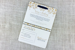 Romantic Elegant Gold and Navy Booklet Wedding Invitation // Elegant classic wedding // Script Multi Page Invitation Booklet