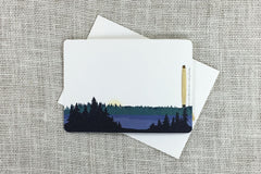 Algonquin Park, Ontario Canada with Lake 3pg Livret Booklet Wedding Invitation with A7 Envelopes