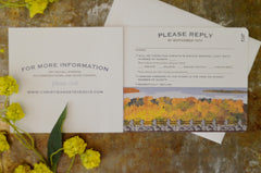 Egg Harbor Wisconsin Fall Wedding Scenery Livret Invitation with A8 envelope