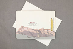 Vedauwoo Wyoming Rock Formations at Sunset 2pg Booklet Wedding Invitation Livret with Tear off RSVP Postcard