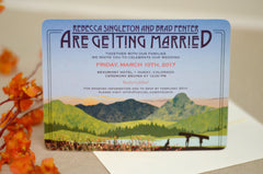 Mount of the Holy Cross Colorado Rocky Mountains with Lake 5x7 Wedding Invitation and A7 Envelopes