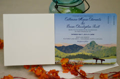 Mount of the Holy Cross Colorado Rocky Mountains 3pg Livret Booklet Wedding Invitation-Tear-off RSVP Postcard-A7 Envelopes- BP1