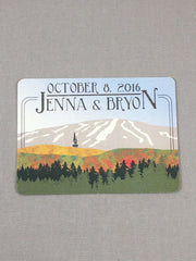 Stratton Mountain in Vermont Save the Date Postcards