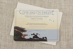 Big Sur California Coast 5x7 Wedding Invitation with A7 Envelope // 5x7 Wedding Invite with Envelope