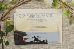Big Sur California Coast 5x7 Wedding Invitation with A7 Envelope // 5x7 Wedding Invite with Envelope