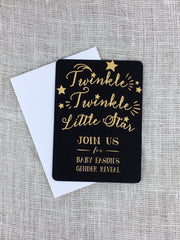 Twinkle Twinkle Little Star Gender Reveal 5x7 Party Invitation with A7 Envelopes / DIY Printable Gender Reveal Invitation
