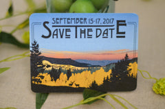 Grand Mesa Save The Date Postcard - Colorado Mountain Valley Landscape Wedding Save the Date