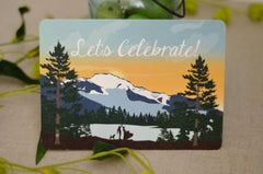 June Lake California Mountain Landscape // Craftsman 5x7 Wedding Invitation Postcard