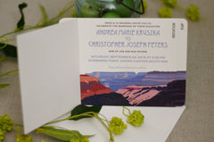 Grand Canyon National Park Wedding Craftsman Livret Booklet Invitation // Mountain Landscape // BP1