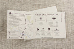 Napa Valley California 3pg Weekend Wedding Itinerary Booklet with Timeline