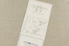 Lavender Herb Greenery Trifold Wedding Invitation with Tear off RSVP postcard with Envelope // Unique Wedding Invitation-KW1