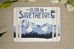 Leavenworth Mountain Wedding Save The Date Postcard // Washington Mountain landscape // BP1
