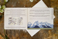 Grand Teton Aspens Booklet Livret Wedding Invitation with A7 Envelope // Unique multipage illustrated invitation - BP1