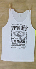 Last Bash in Nash? Tennessee whiskey inspired Bachelorette party neon beach tanks