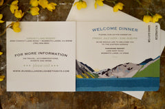 Sunrise Convict Blue Lake California Wedding Invite // 4pg Wedding Livret Booklet Invitation