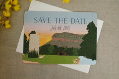Planet Bluegrass Colorado // 5x7 Save The Date Notecard with Envelope // Colorado Landscape // BP1