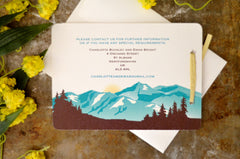 Denali Alaskan Mountains (Turquoise & Brown) with Bear Sunrise 5x7 3pg Livret Booklet / A7 Envelopes - BP1