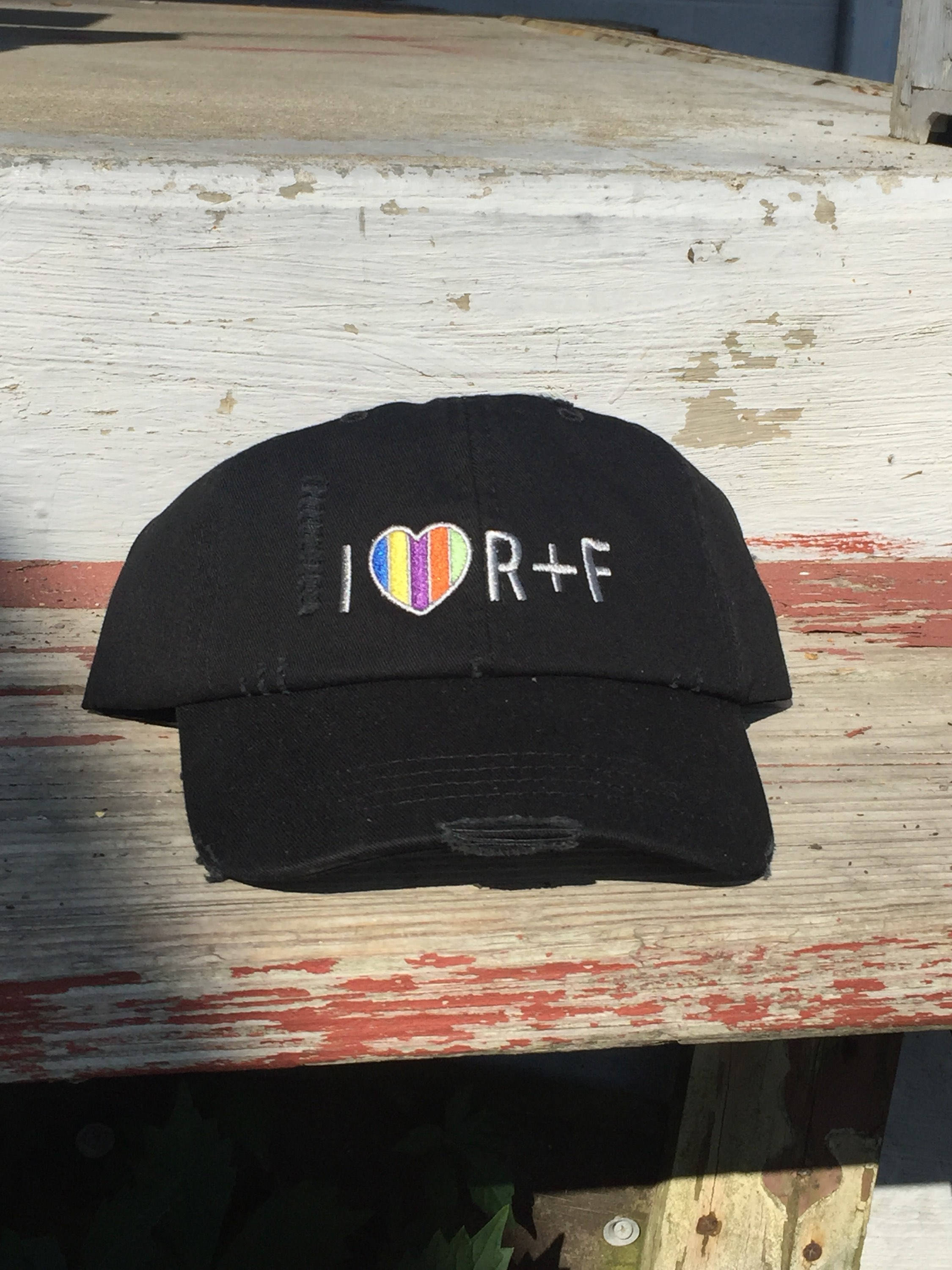 I Love (heart) Rodan + Fields Distressed Look Unstructured Hat