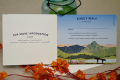 Mount of the Holy Cross Colorado Rocky Mountains 3pg Livret Booklet Wedding Invitation-Tear-off RSVP Postcard-A7 Envelopes- BP1