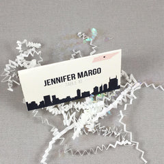 Nashville Tennessee Skyline with Navy and Blush Pink - Escort/Seating Cards/Tented cards- JA1