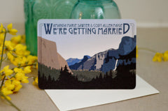 Yosemite Tunnel View Craftsman // Wedding Invitation 5x7 Postcard // Summer Mountain Landscape