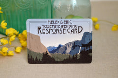 Yosemite Tunnel View Craftsman // Wedding Invitation with Envelope and RSVP Postcard // Summer Mountain Landscape // BP1