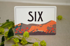 Figueroa Mountain  Landscape Craftsman Table Number 5x7 Flat - Wedding Sign
