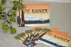 Craftsman Table Number 5X7 // Wedding Sign Mount Rainier National Park Washington Mountain with Deer