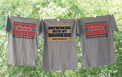 Brewskies with my Broskies Bachelor Party Shirt or Sets with Customized Name and Date - AH