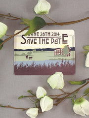 Kentucky Country Landscape Save the Date Postcards