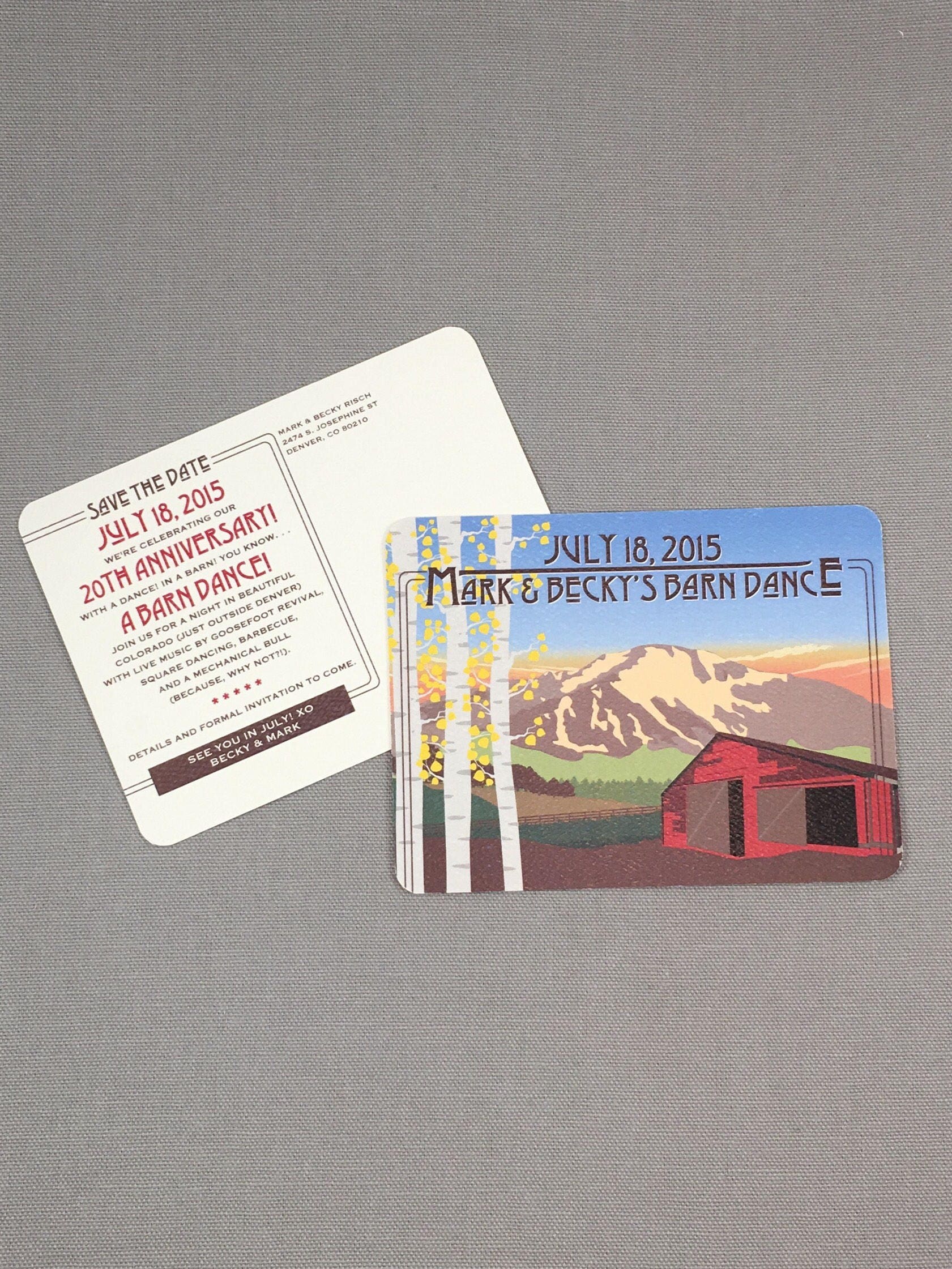 Colorado Barn Dance Save the Date Postcards - JA1