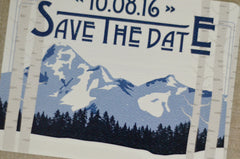 Leavenworth Mountain Wedding Save The Date Postcard // Washington Mountain landscape // BP1