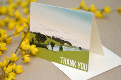 Mint Springs Wedding Thank You Card with Envelope  // Rustic Summer Plantation Farmhouse Landscape // BP1
