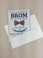Bowtie 5x7 Retro Baby Shower Invitation // New Baby Boy Baby Shower Invite